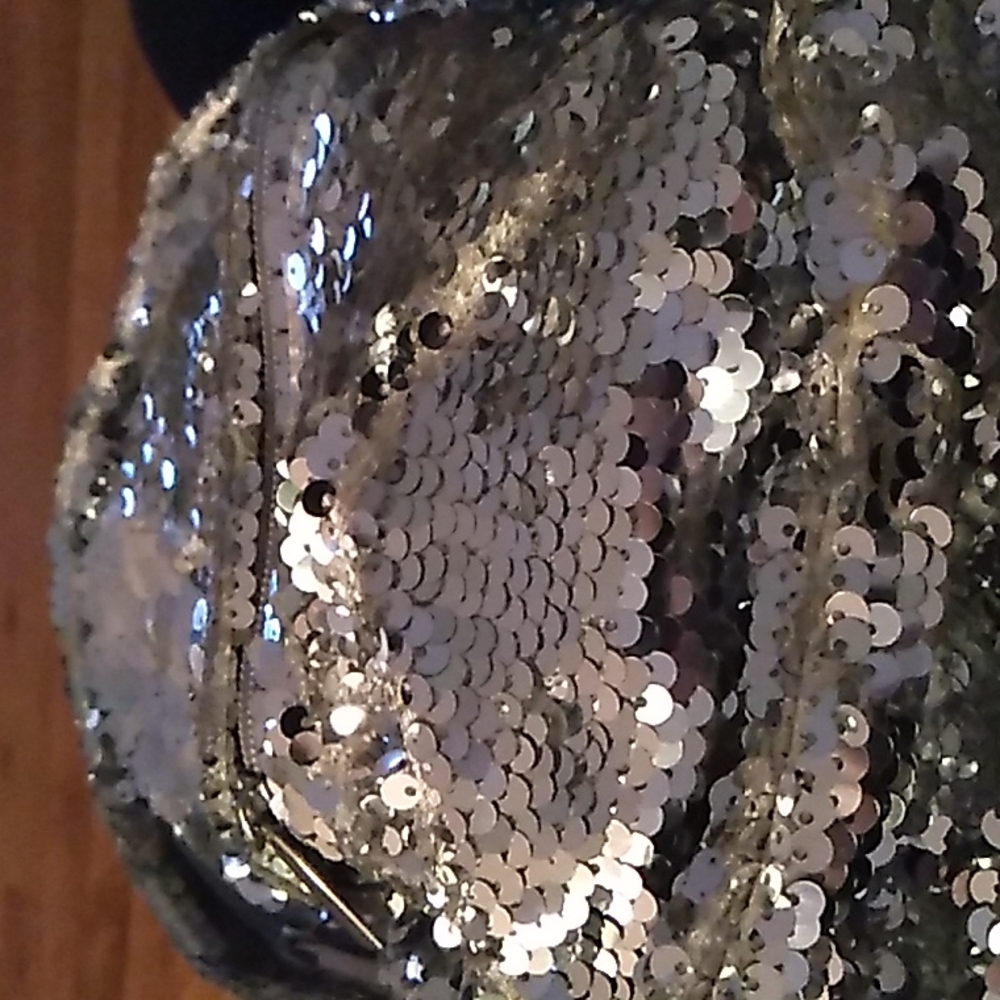 Mini Silver Sequin Wild Fable Backpack - image 1